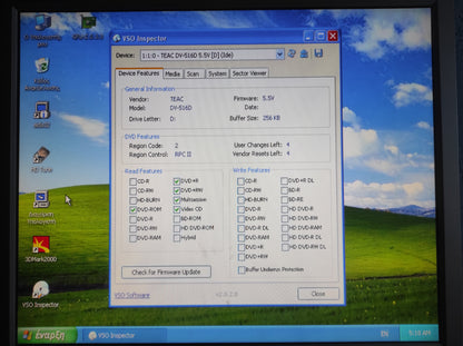 TEAC DV-516D-A95 IDE 5.25" Internal Vintage Retro Beige DVD Drive 1977117A-95