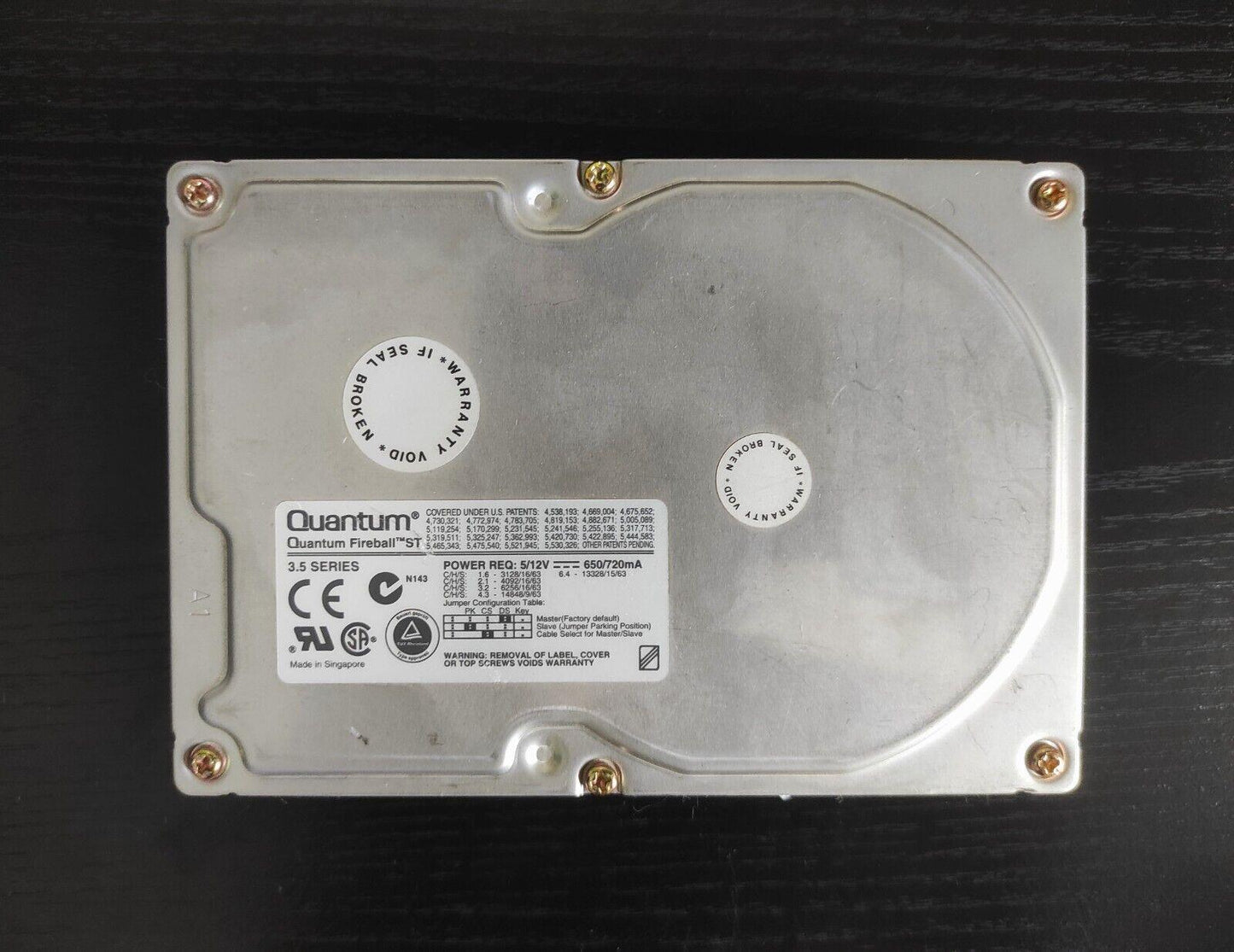 Quantum Fireball ST ST16A011 1.6GB 128KB 5400RPM IDE 3.5 Internal Hard Drive HDD - Retro PC Hardware & More