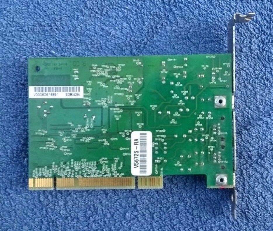 Clone V56725-RA 56K Data/Voice/fAX PCI Vintage Retro Dual Port Modem Card - Retro PC Hardware & More