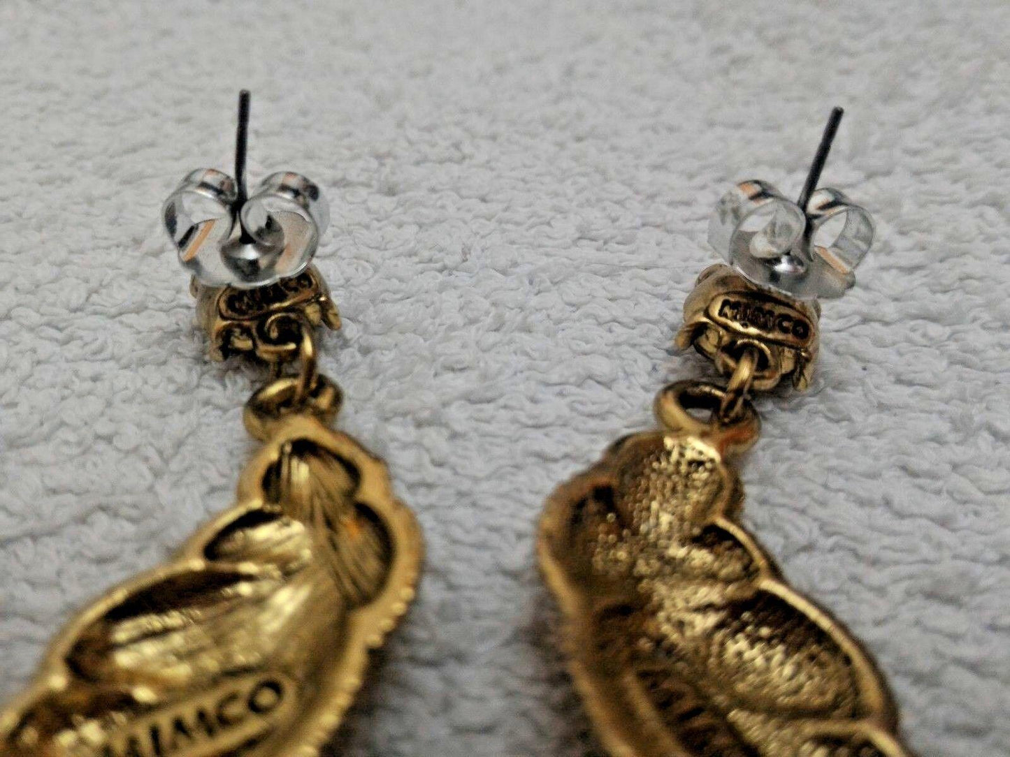 Original Mimco Drop Dangle Earrings, Vintage looking Feathers Jewellery - Retro PC Hardware & More