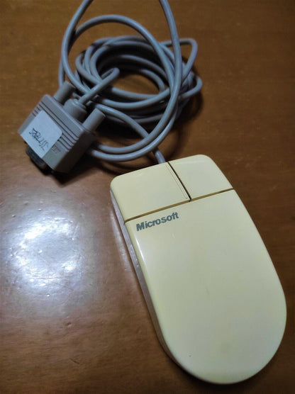 Microsoft Vintage Retro Serial PS/2 Compatible Mouse C3K5K5COMB , 2 Button RS232 - Retro PC Hardware & More