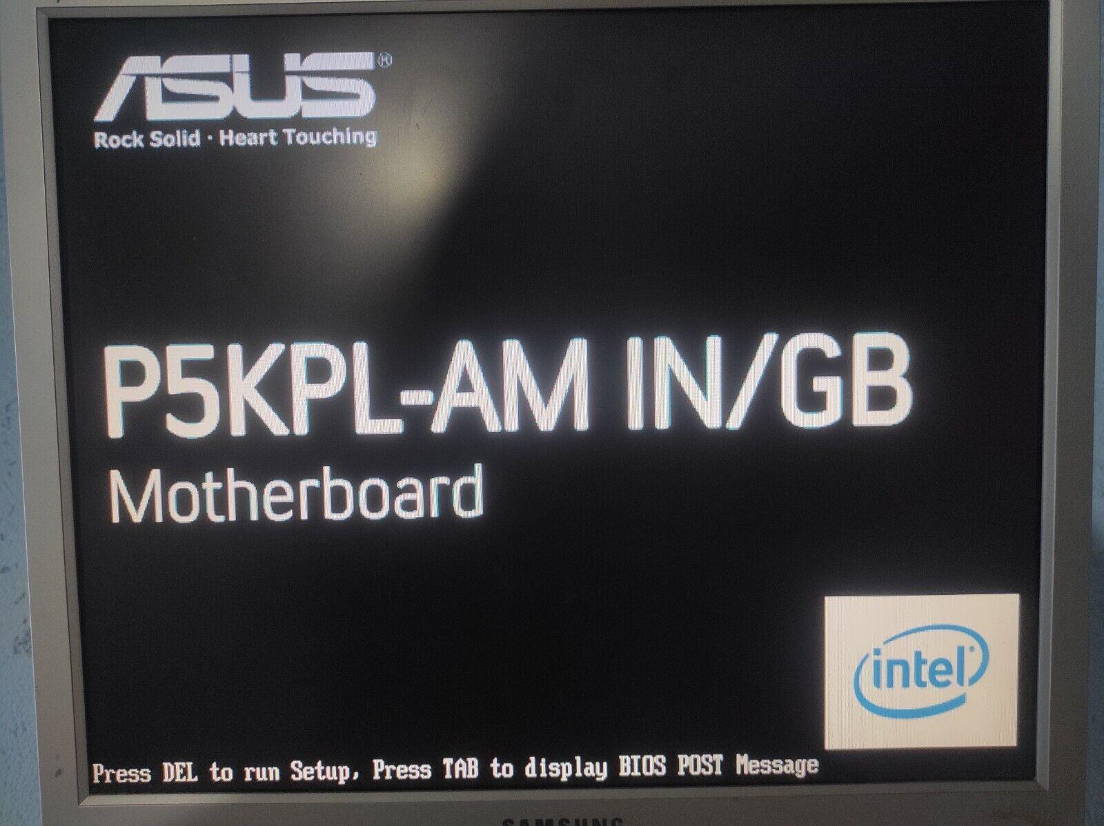 ASUS P5KPL-AM IN/GB Socket 775 mATX Motherboard DDR2 PCIe x16 PCI SATA Intel G31 - Retro PC Hardware & More