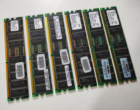 Samsung 3GB (6x512MB) DDR PC-2100R 266MHz RDIMM ECC Registered Server RAM - Retro PC Hardware & More