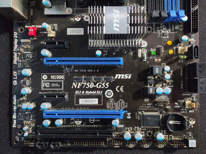 MSI NF750-G55 MS-7578 Socket AM3 ATX AMD DDR3 PCIe Motherboard nForce 750a SLI - Retro PC Hardware & More