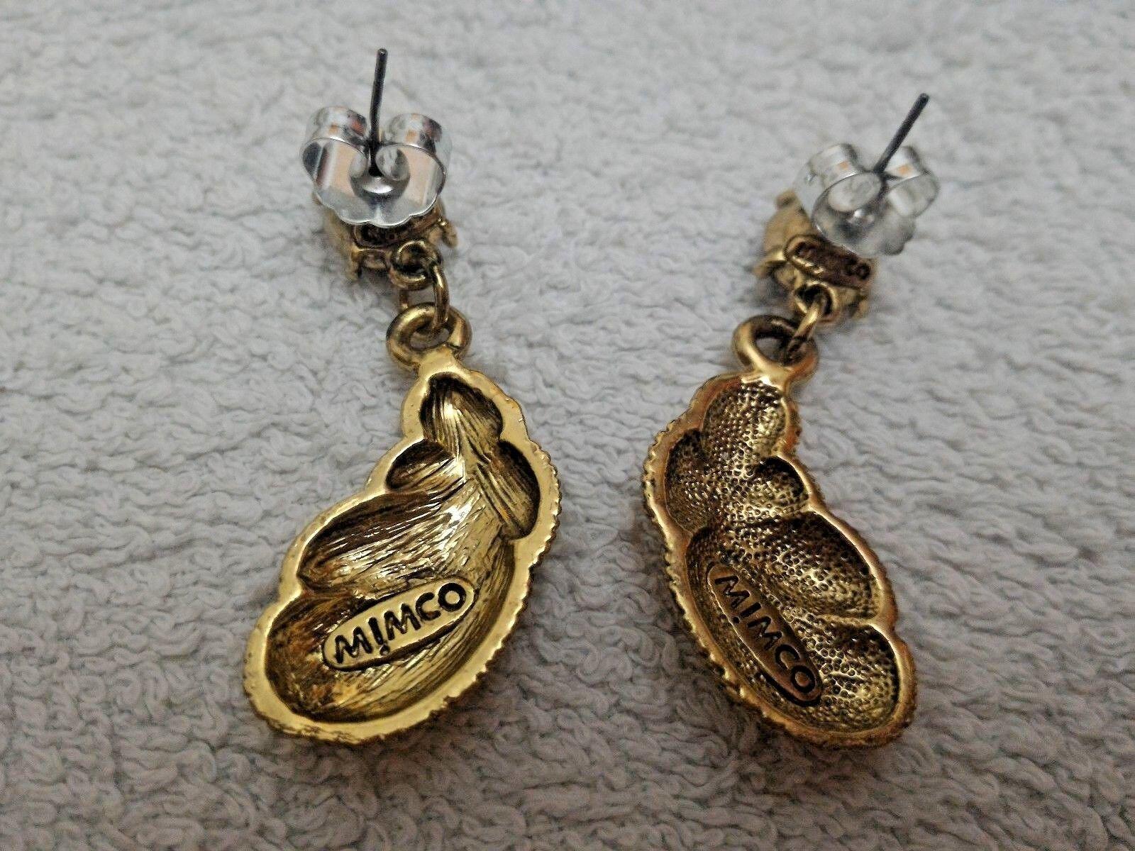 Original Mimco Drop Dangle Earrings, Vintage looking Feathers Jewellery - Retro PC Hardware & More