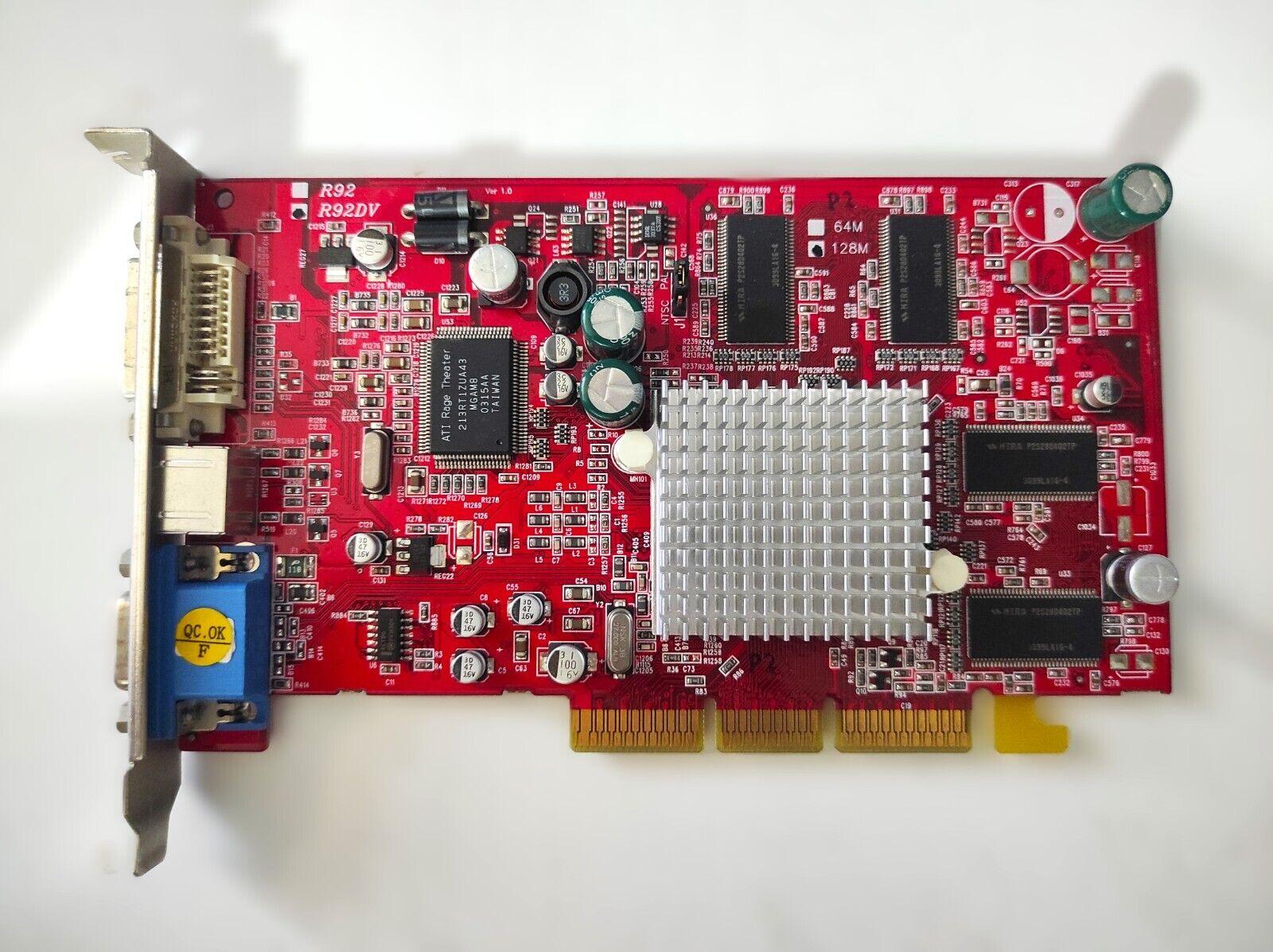 TUL R92DV Ati Radeon 9200 AGP 128MB VGA DVI Graphics Card - Retro PC Hardware & More