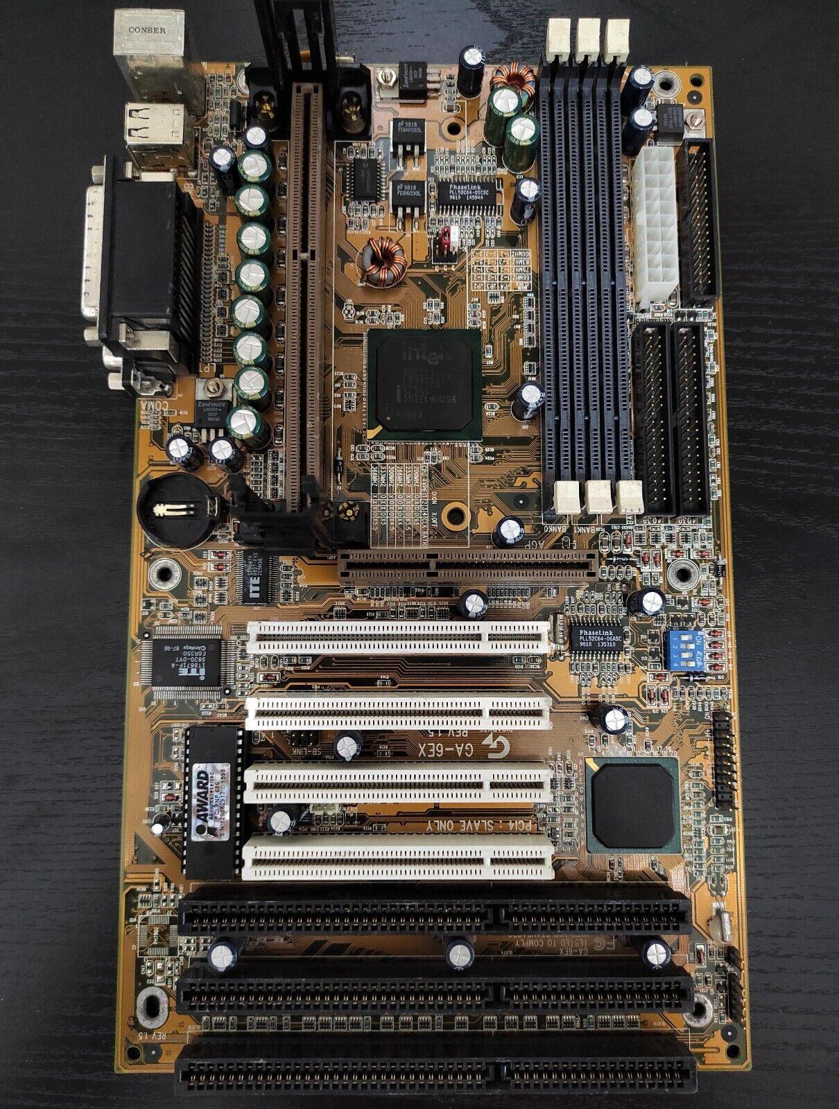 Gigabyte GA-6EX Slot 1 ATX Vintage Retro Motherboard AGP ISA PCI Intel 440EX - Retro PC Hardware & More