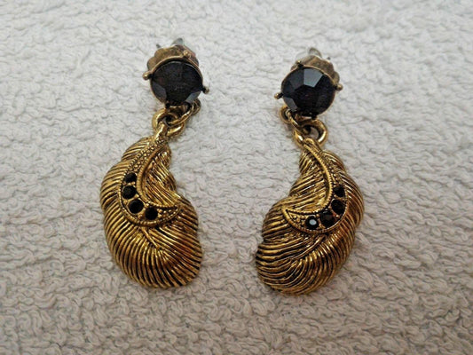 Original Mimco Drop Dangle Earrings, Vintage looking Feathers Jewellery - Retro PC Hardware & More