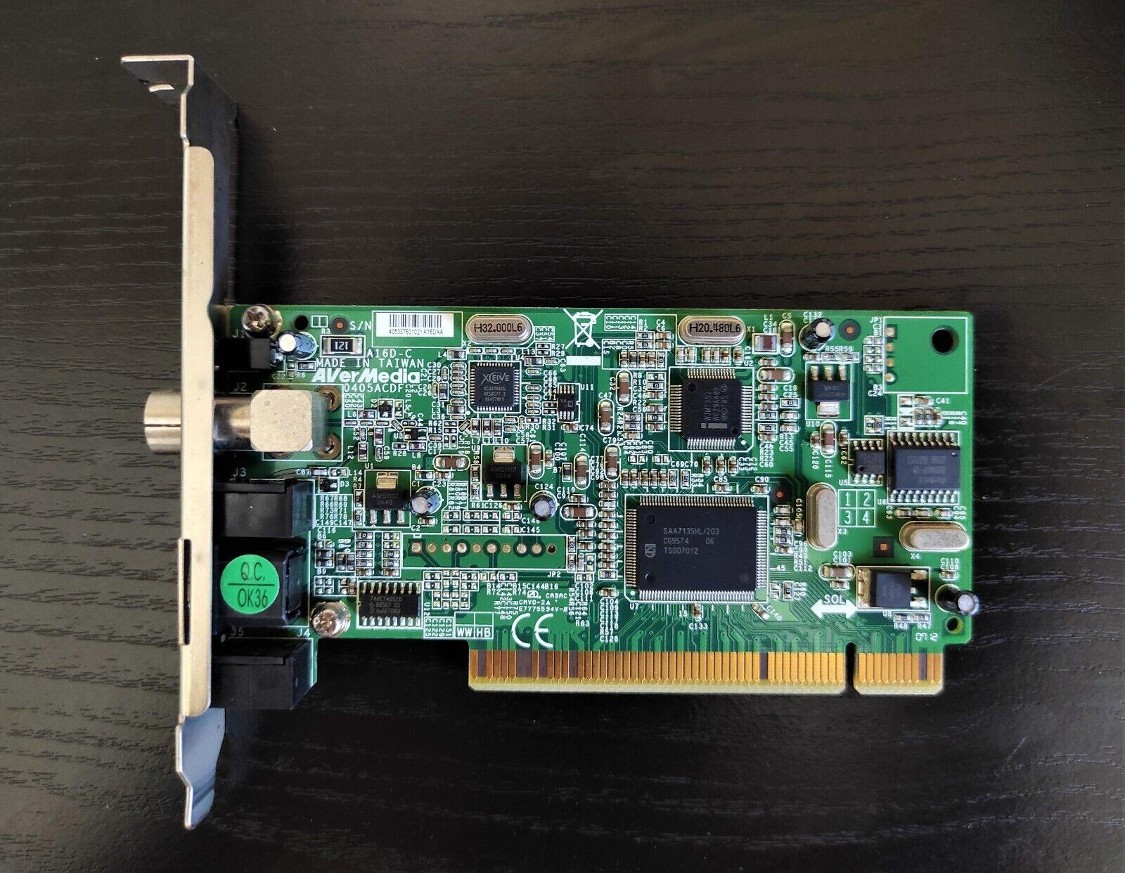 AVerMedia 0405ACDF PCI TV tuner Card TV FM S-Video Philips SAA7135HL - Retro PC Hardware & More