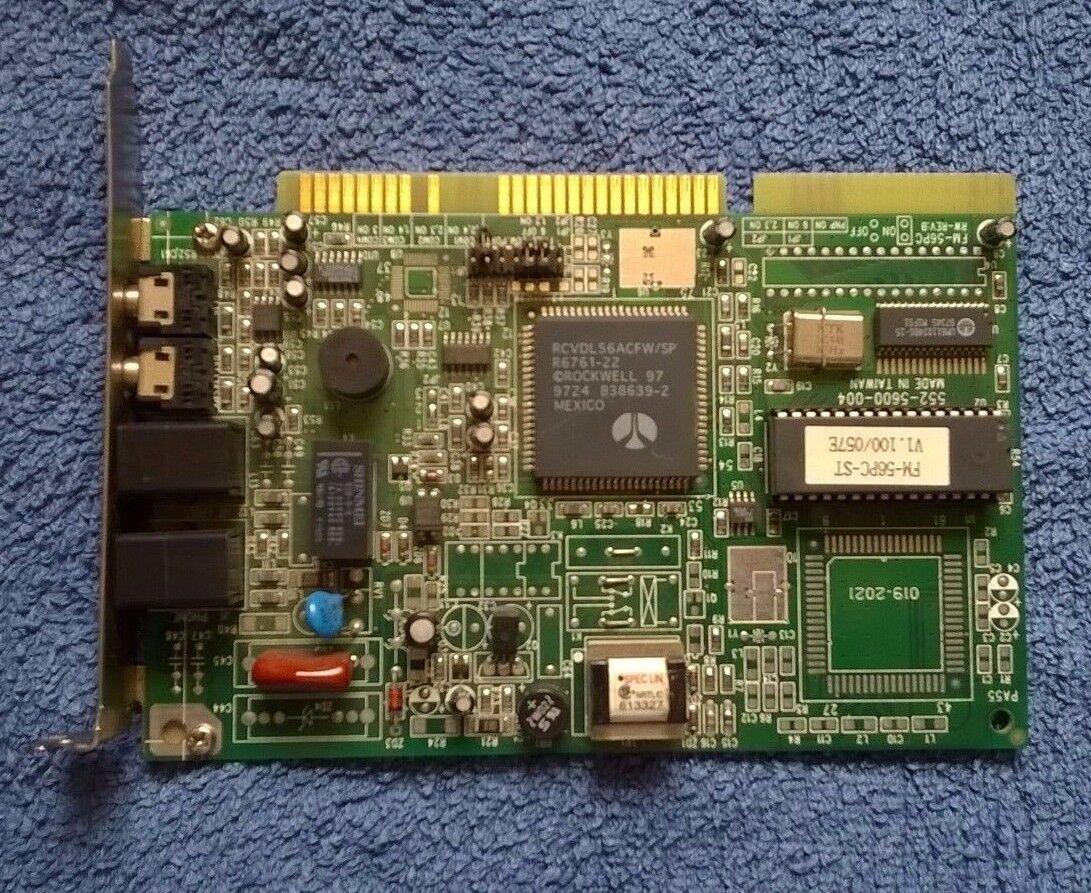 Rockwell FM-56PC Rev B ISA Modem Card RCVDL56ACFW/SP R6761-22 9724 B38639-2 - Retro PC Hardware & More