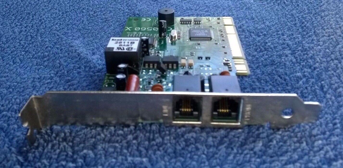 Clone V56725-RA 56K Data/Voice/fAX PCI Vintage Retro Dual Port Modem Card - Retro PC Hardware & More