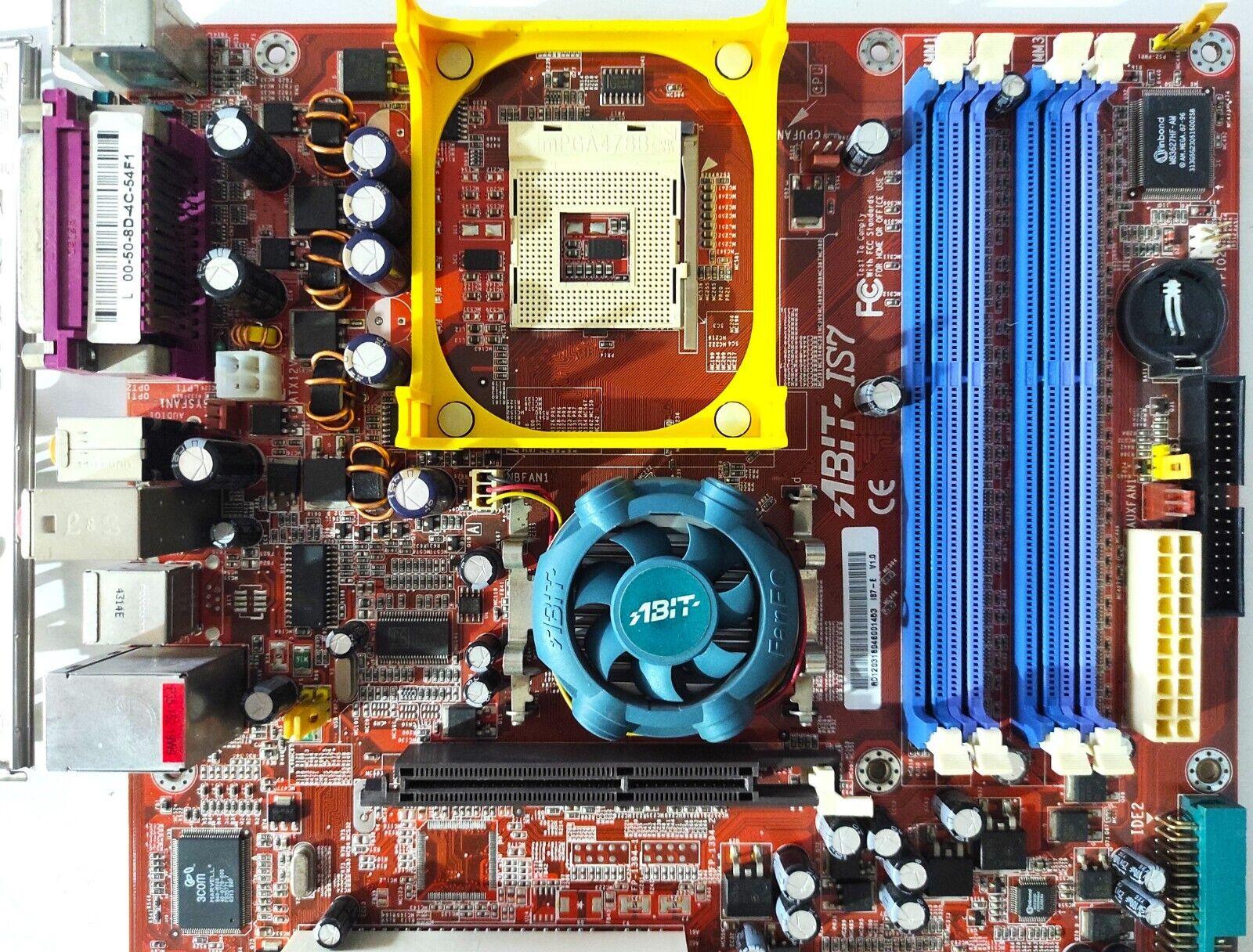 ABIT IS7-E Socket 478 ATX DDR Motherboard AGP PCI Intel 865PE Chipset - Retro PC Hardware & More