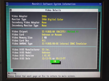 Biostar S3 Virge/DX PCI 2MB VGA Vintage Retro Graphics Video Card VS17-AVBG/2MB - Retro PC Hardware & More