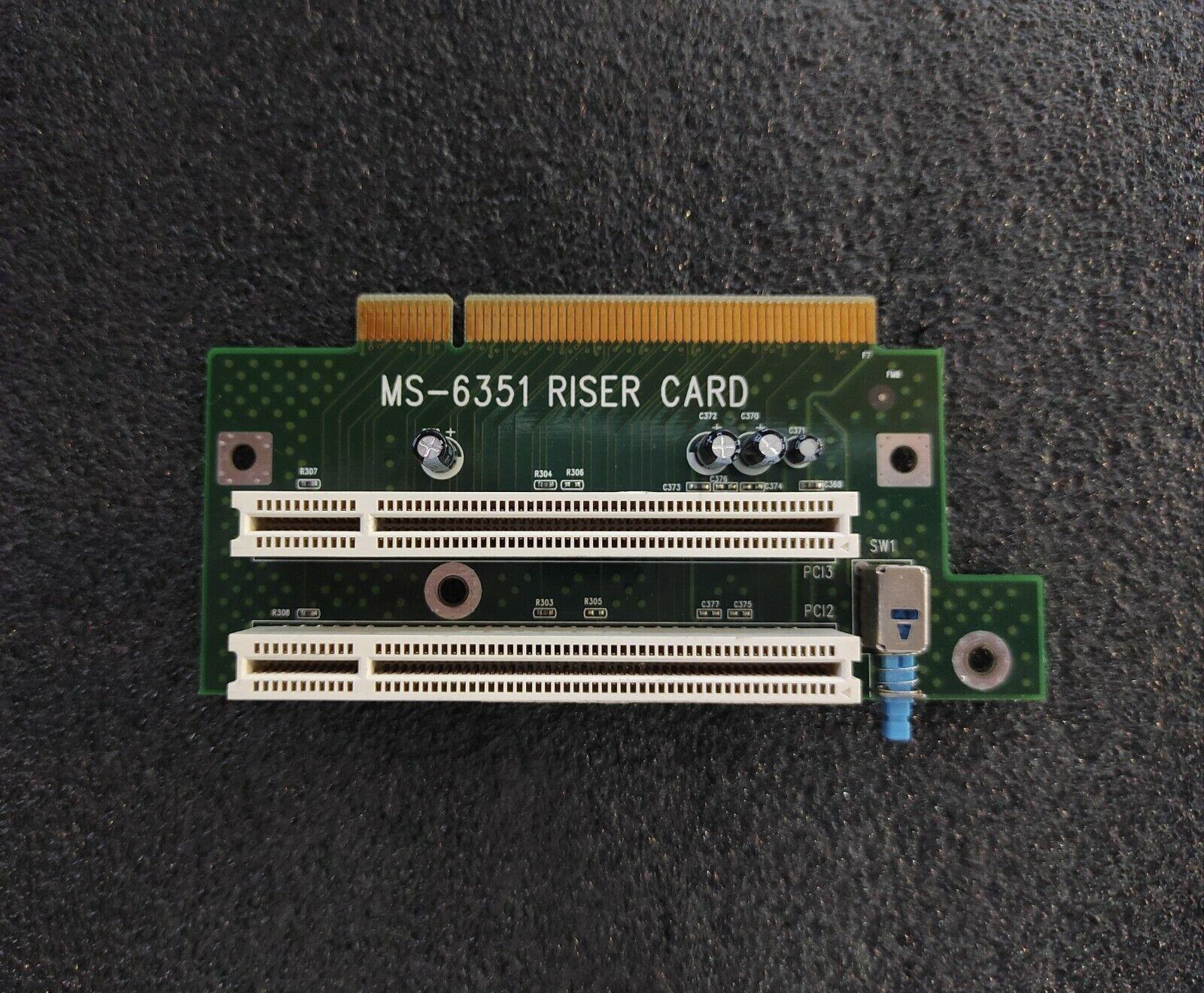 MSI MS-6351 PCI Riser Card 2x PCI Slots for MS6351 Motherboard - Retro PC Hardware & More