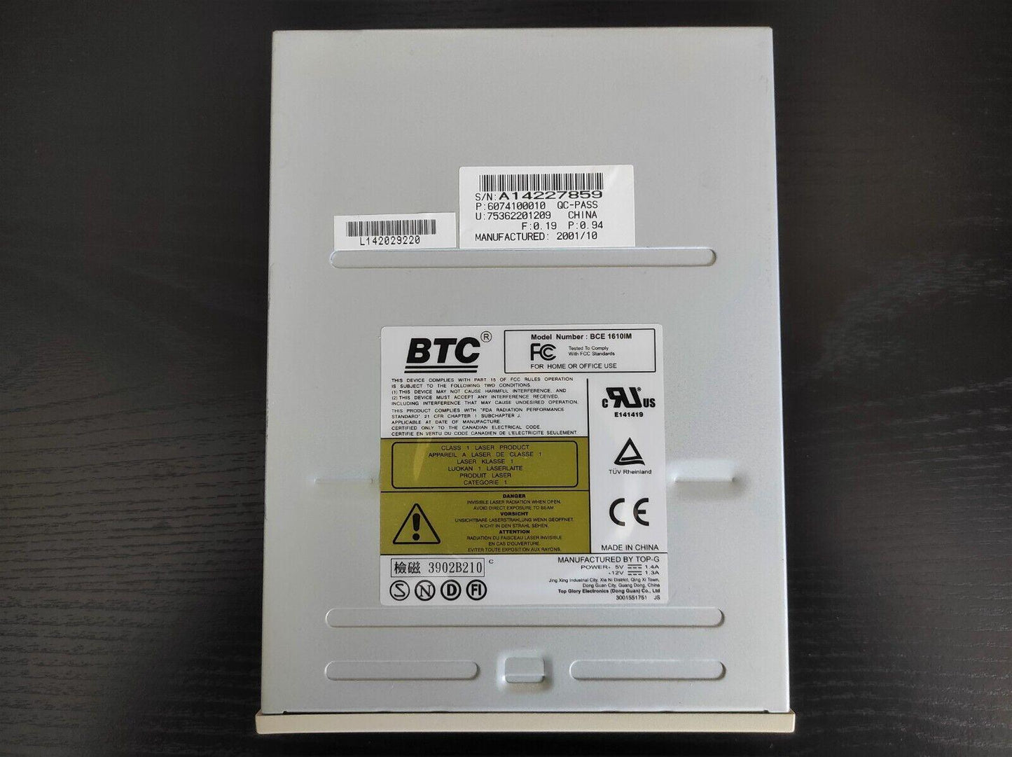 BTC BCE 1610IM IDE 5.25" Internal Vintage Retro Beige CD-RW Drive 6074100010 - Retro PC Hardware & More