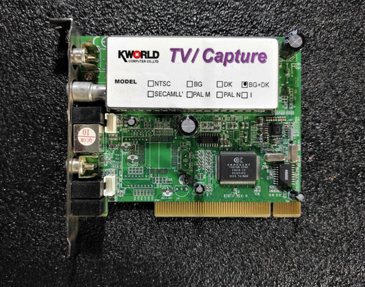 KWorld VS-TV878RF PCI TV Tuner/Video Capture Card BG+DK Conexant Fusion 878A - Retro PC Hardware & More