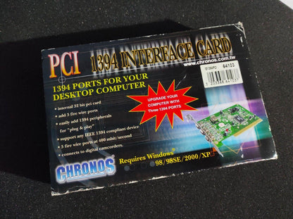 Chronos MP6306 PCI Firewire IEEE1394 Controller Card VIA VT6306 with box - Retro PC Hardware & More