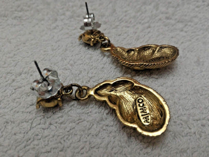 Original Mimco Drop Dangle Earrings, Vintage looking Feathers Jewellery - Retro PC Hardware & More