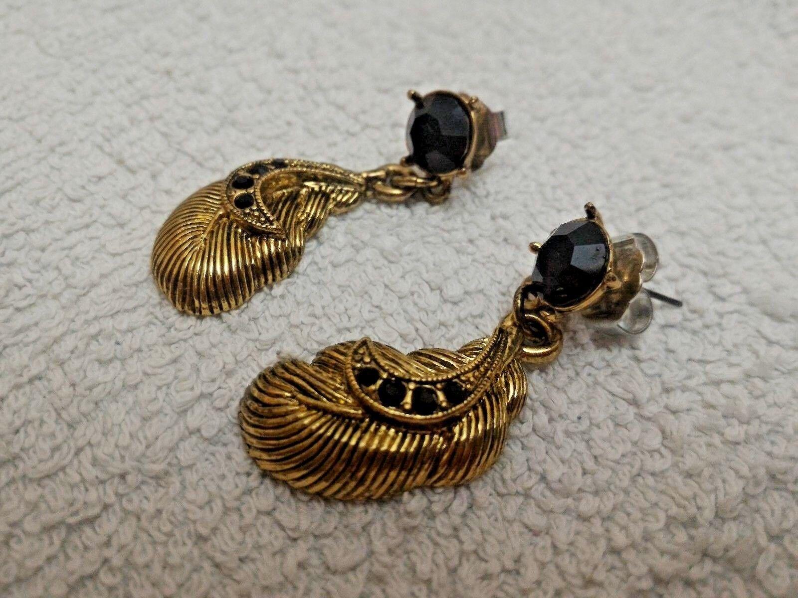 Original Mimco Drop Dangle Earrings, Vintage looking Feathers Jewellery - Retro PC Hardware & More