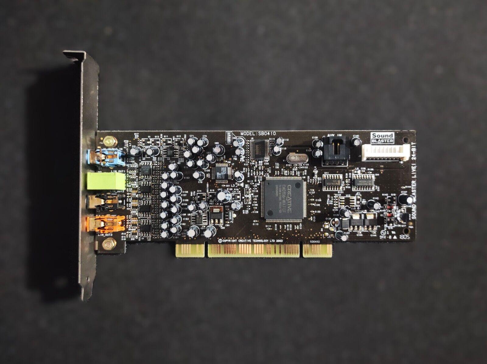 Creative Labs Sound Blaster Live! 7.1 SB0410 24-bit PCI Sound Audio Card - Retro PC Hardware & More