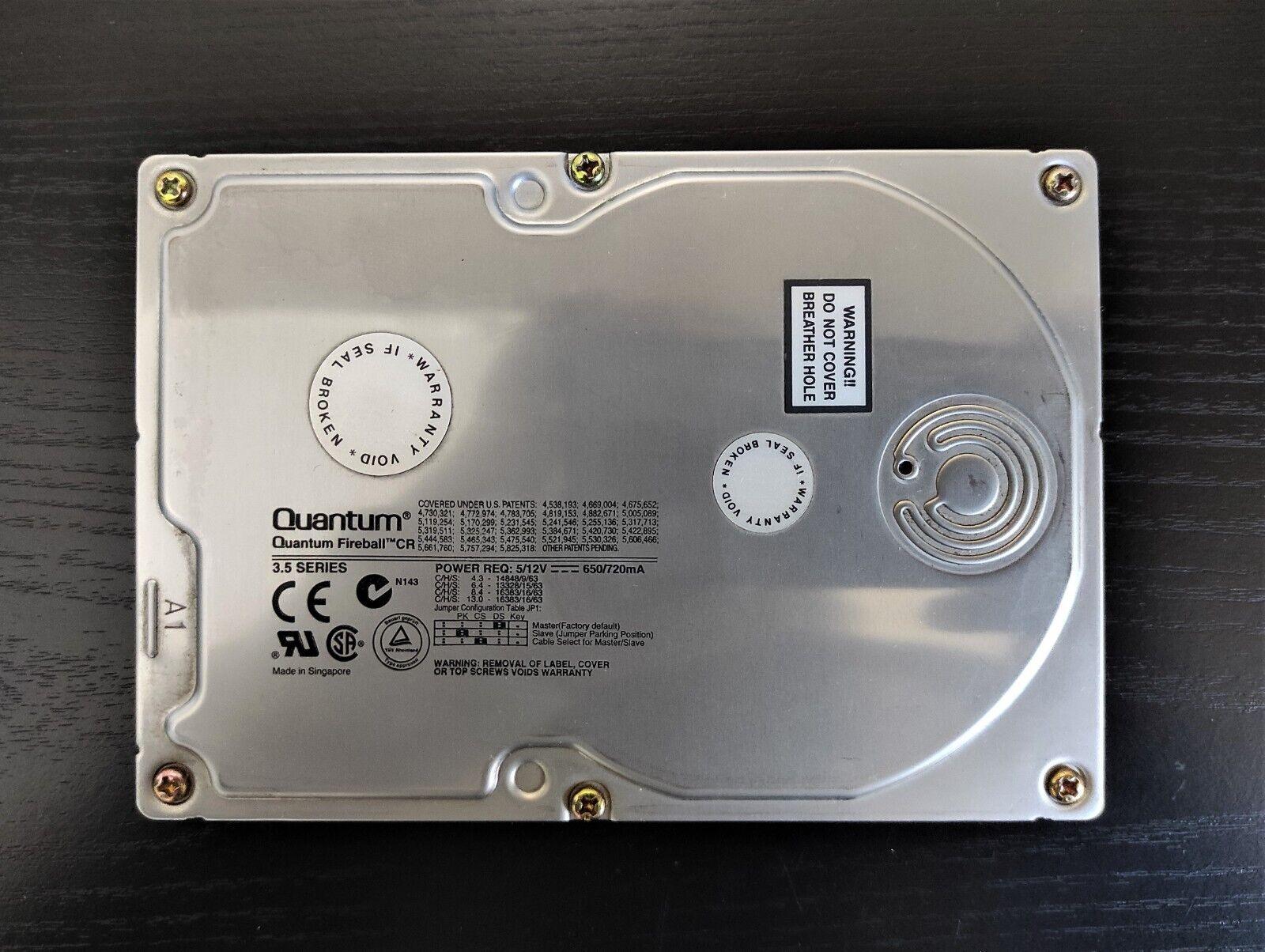 Quantum Fireball CR CR84A013 8.4GB 512KB 5400RPM IDE 3.5" Hard Disk Drive HDD - Retro PC Hardware & More