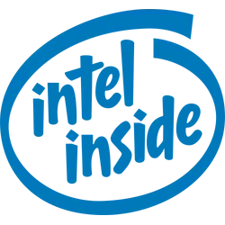 Blue oval-shaped logo with stylized text inside.