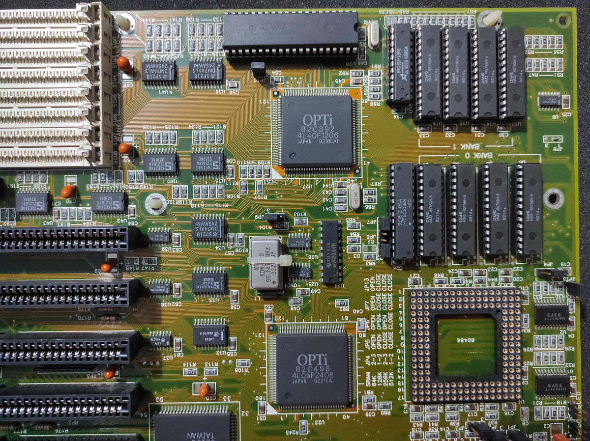 DataExpert OPTI-495 486WB PGA168 486 AT ISA Vintage Retro Motherboard ...