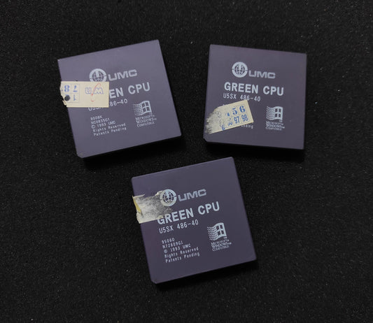 UMC GREEN CPU U5SX 486-40 Socket 3 40MHz 486 SX Vintage Retro Ceramic CPU